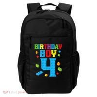 Master Builder 4th Birthday Boy 4 Four Year Building Bricks Backpack thumb 0
