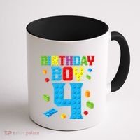 Master Builder 4th Birthday Boy 4 Four Year Building Bricks Coffee Mug thumb 1