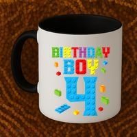 Master Builder 4th Birthday Boy 4 Four Year Building Bricks Coffee Mug thumb 2
