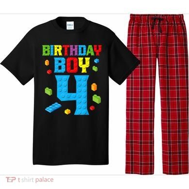 Master Builder 4th Birthday Boy 4 Four Year Building Bricks Pajama Set