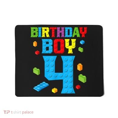Master Builder 4th Birthday Boy 4 Four Year Building Bricks Mousepad