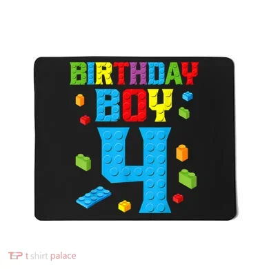 Master Builder 4th Birthday Boy 4 Four Year Building Bricks Mousepad
