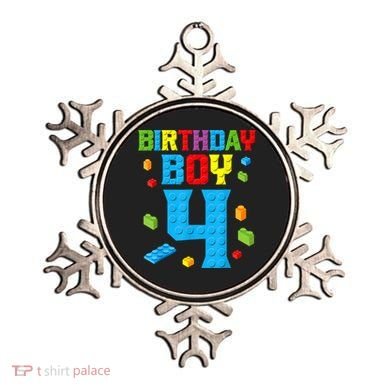 Master Builder 4th Birthday Boy 4 Four Year Building Bricks Ornament