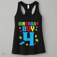 Master Builder 4th Birthday Boy 4 Four Year Building Bricks Women's Tank Top thumb 3