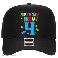 Master Builder 4th Birthday Boy 4 Four Year Building Bricks Hat thumb 0