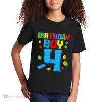 Master Builder 4th Birthday Boy 4 Four Year Building Bricks Kids T-Shirt thumb 2