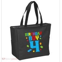 Master Builder 4th Birthday Boy 4 Four Year Building Bricks Tote Bag thumb 2