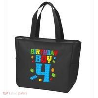 Master Builder 4th Birthday Boy 4 Four Year Building Bricks Tote Bag thumb 3