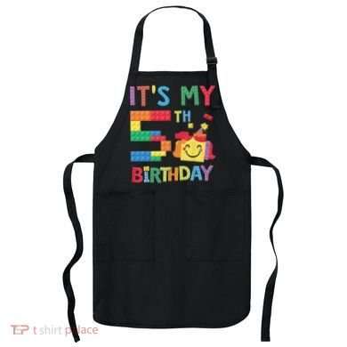 Master Builder 5th ItS My 5th Birthday Brick Blocks Apron