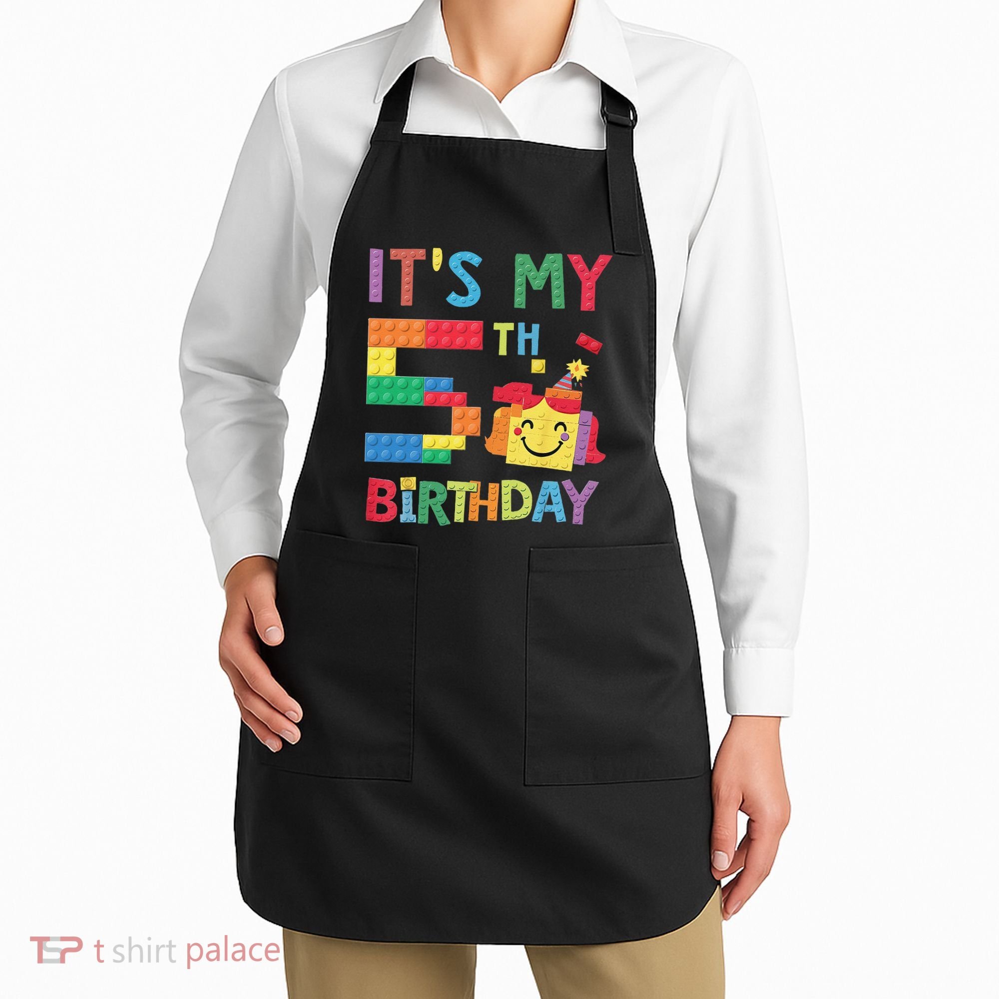 Master Builder 5th ItS My 5th Birthday Brick Blocks Apron