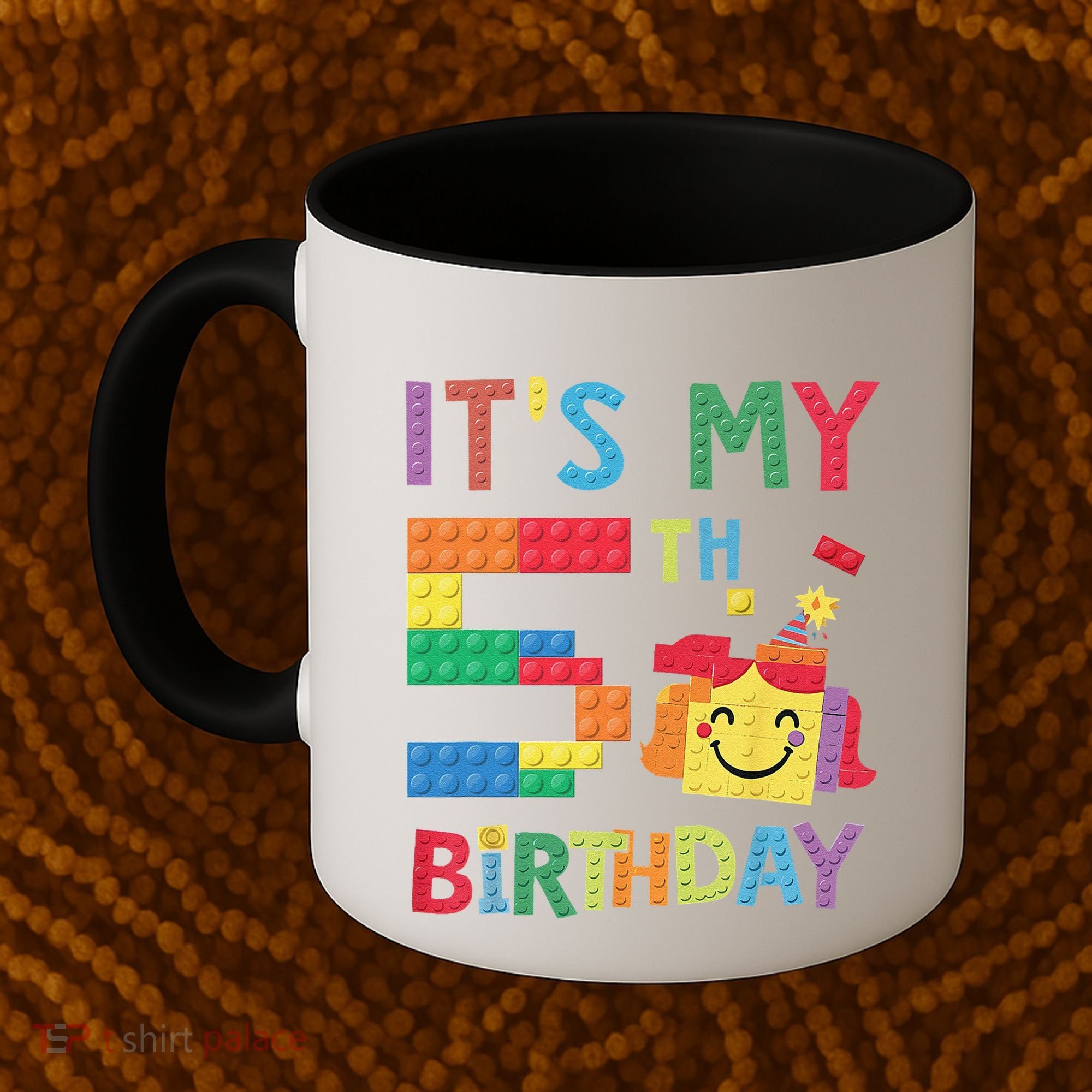 Master Builder 5th ItS My 5th Birthday Brick Blocks Coffee Mug