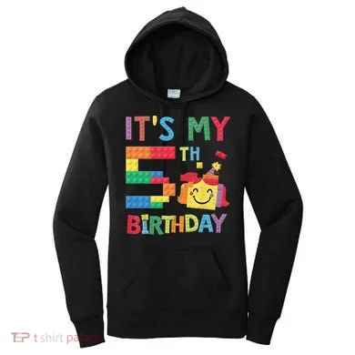 Master Builder 5th ItS My 5th Birthday Brick Blocks Women's Hoodie