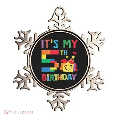Master Builder 5th ItS My 5th Birthday Brick Blocks Ornament