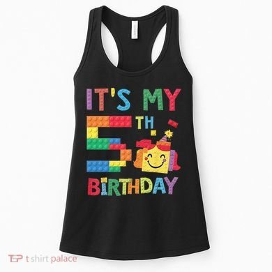 Master Builder 5th ItS My 5th Birthday Brick Blocks Women's Tank Top