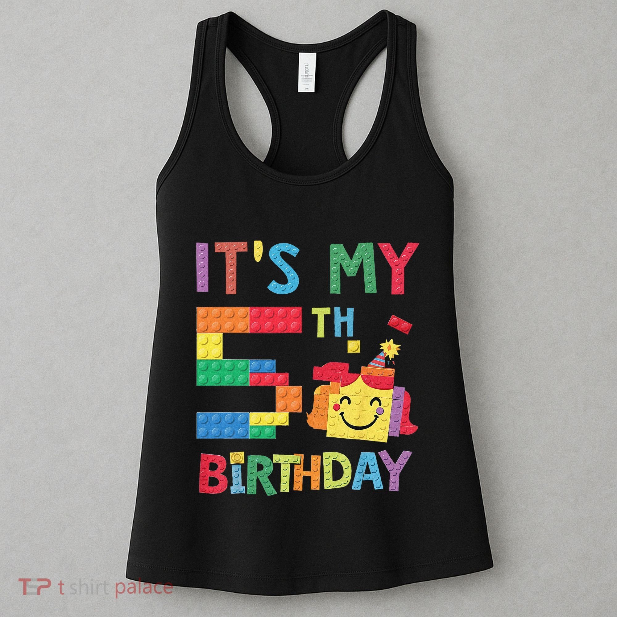 Master Builder 5th ItS My 5th Birthday Brick Blocks Women's Tank Top