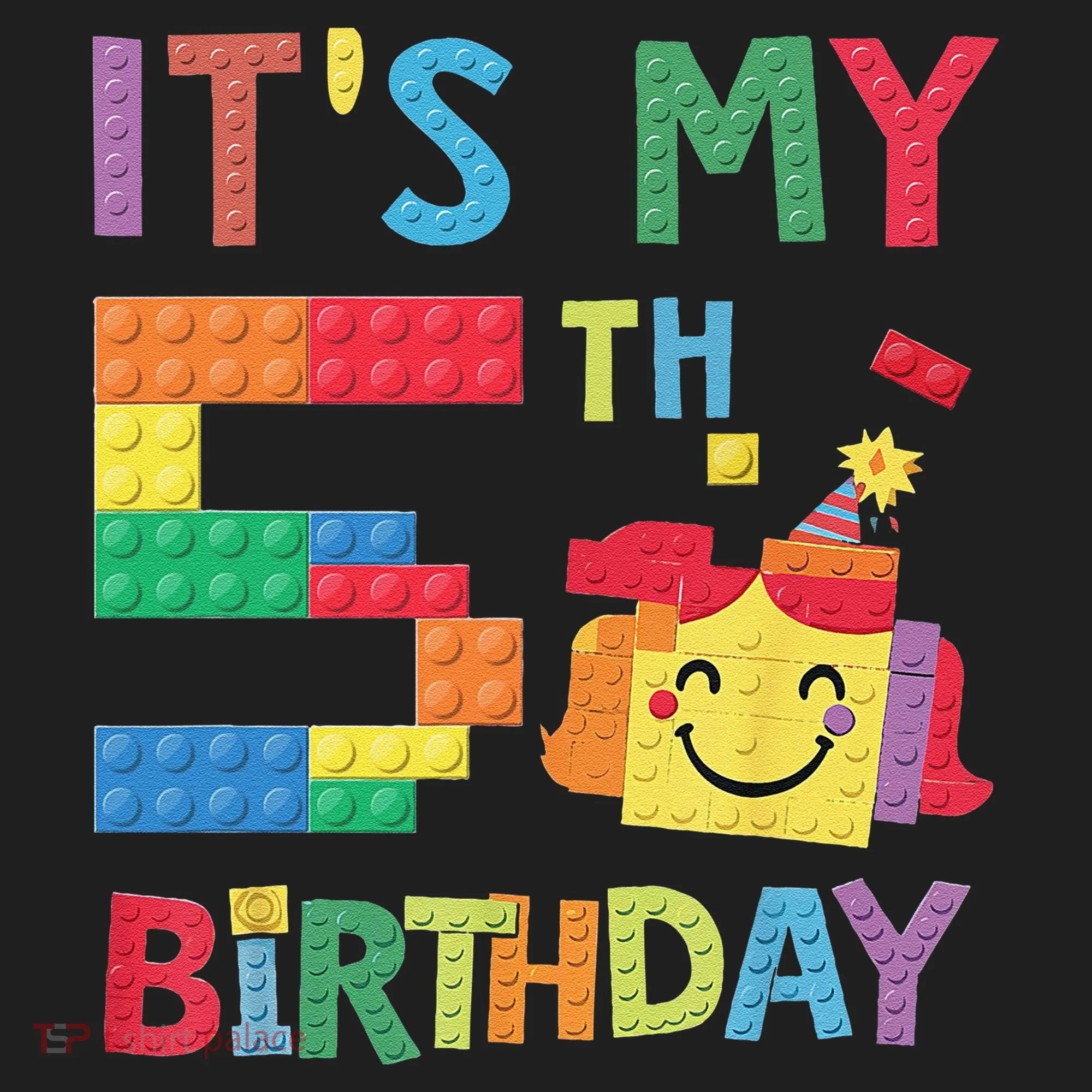 Master Builder 5th ItS My 5th Birthday Brick Blocks Hat