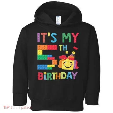 Master Builder 5th ItS My 5th Birthday Brick Blocks Toddler Hoodie