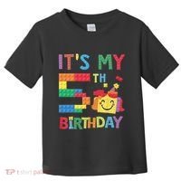 Master Builder 5th ItS My 5th Birthday Brick Blocks Toddler T-Shirt thumb 0