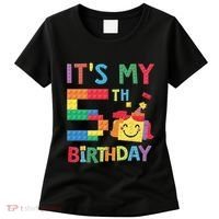 Master Builder 5th ItS My 5th Birthday Brick Blocks Women's T-Shirt thumb 0
