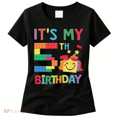 Master Builder 5th ItS My 5th Birthday Brick Blocks Women's T-Shirt