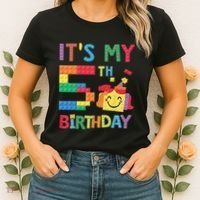Master Builder 5th ItS My 5th Birthday Brick Blocks Women's T-Shirt thumb 2