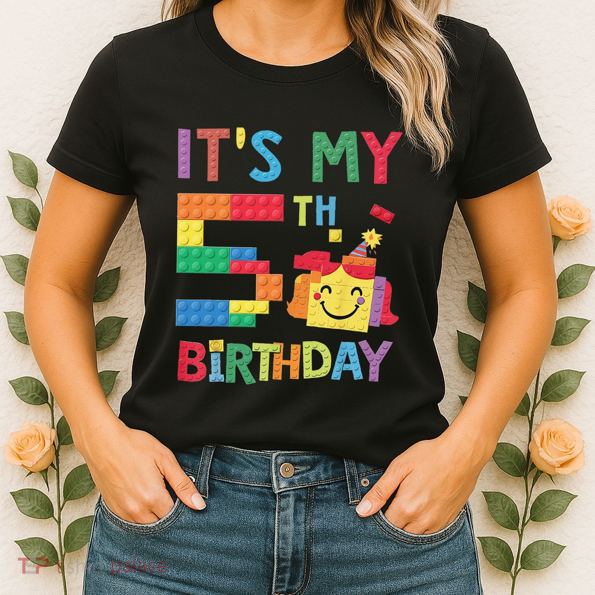 Master Builder 5th ItS My 5th Birthday Brick Blocks Women's T-Shirt