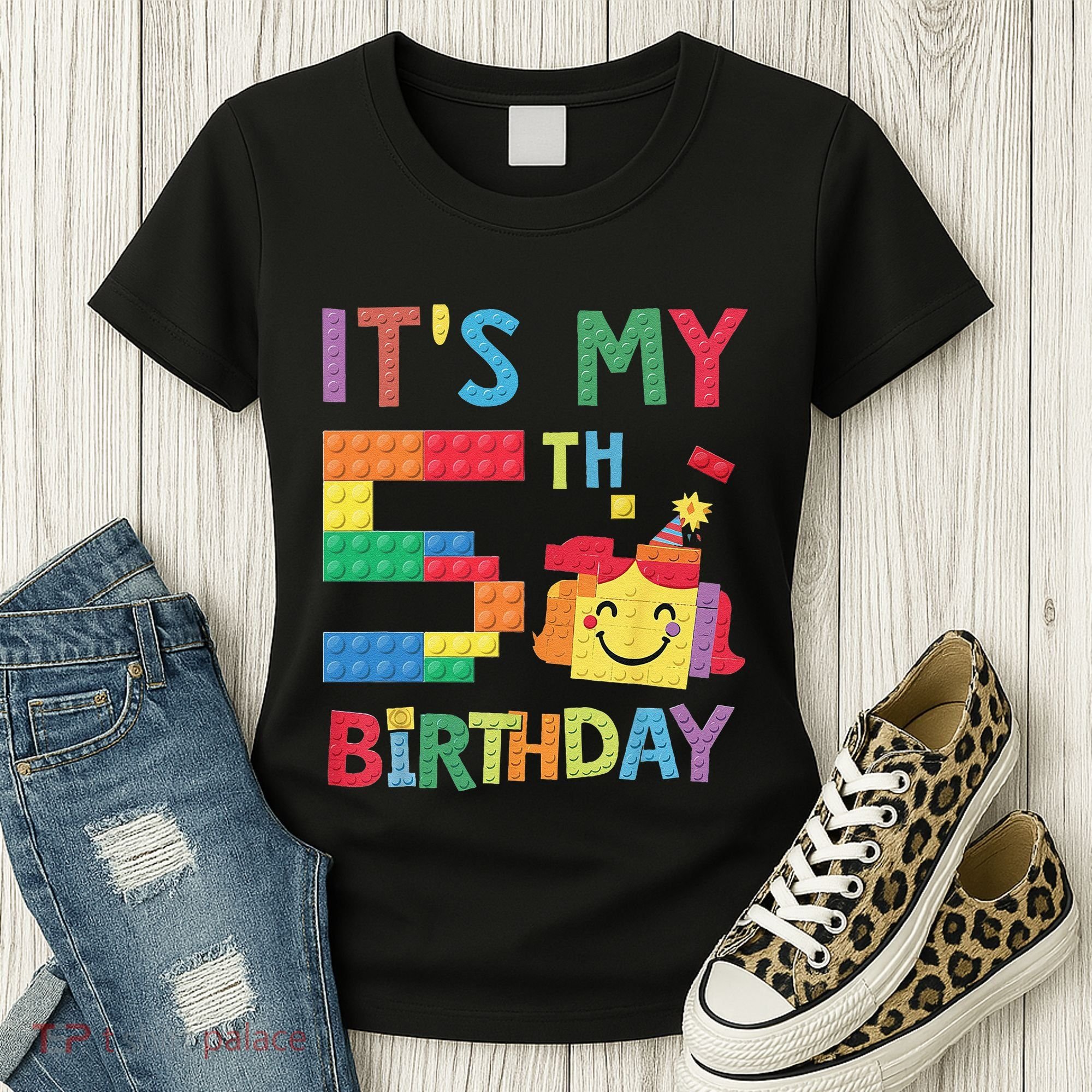 Master Builder 5th ItS My 5th Birthday Brick Blocks Women's T-Shirt