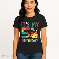 Master Builder 5th ItS My 5th Birthday Brick Blocks Women's T-Shirt thumb 4