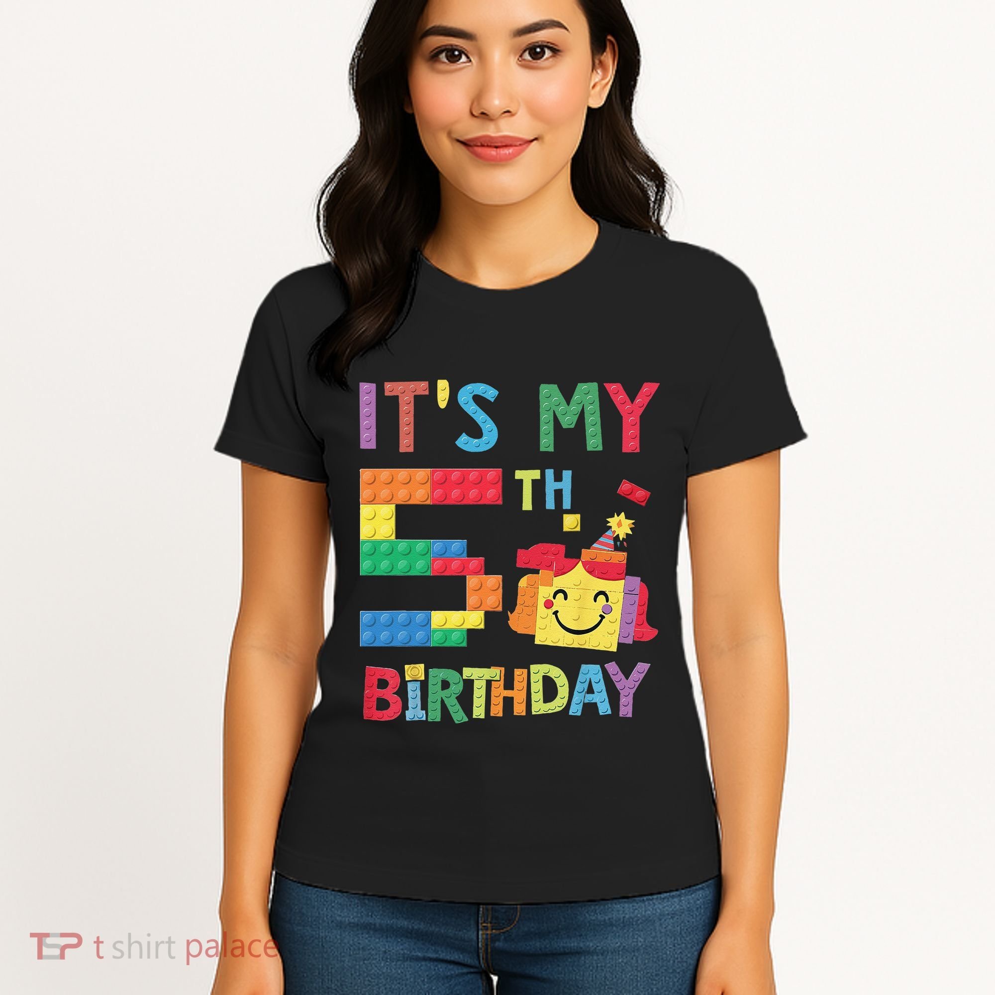 Master Builder 5th ItS My 5th Birthday Brick Blocks Women's T-Shirt