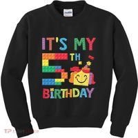 Master Builder 5th ItS My 5th Birthday Brick Blocks Kids Sweatshirt thumb 0