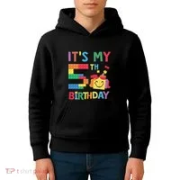 Master Builder 5th ItS My 5th Birthday Brick Blocks Kids Hoodie thumb 4