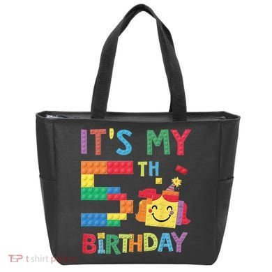 Master Builder 5th ItS My 5th Birthday Brick Blocks Tote Bag