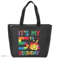 Master Builder 5th ItS My 5th Birthday Brick Blocks Tote Bag thumb 0