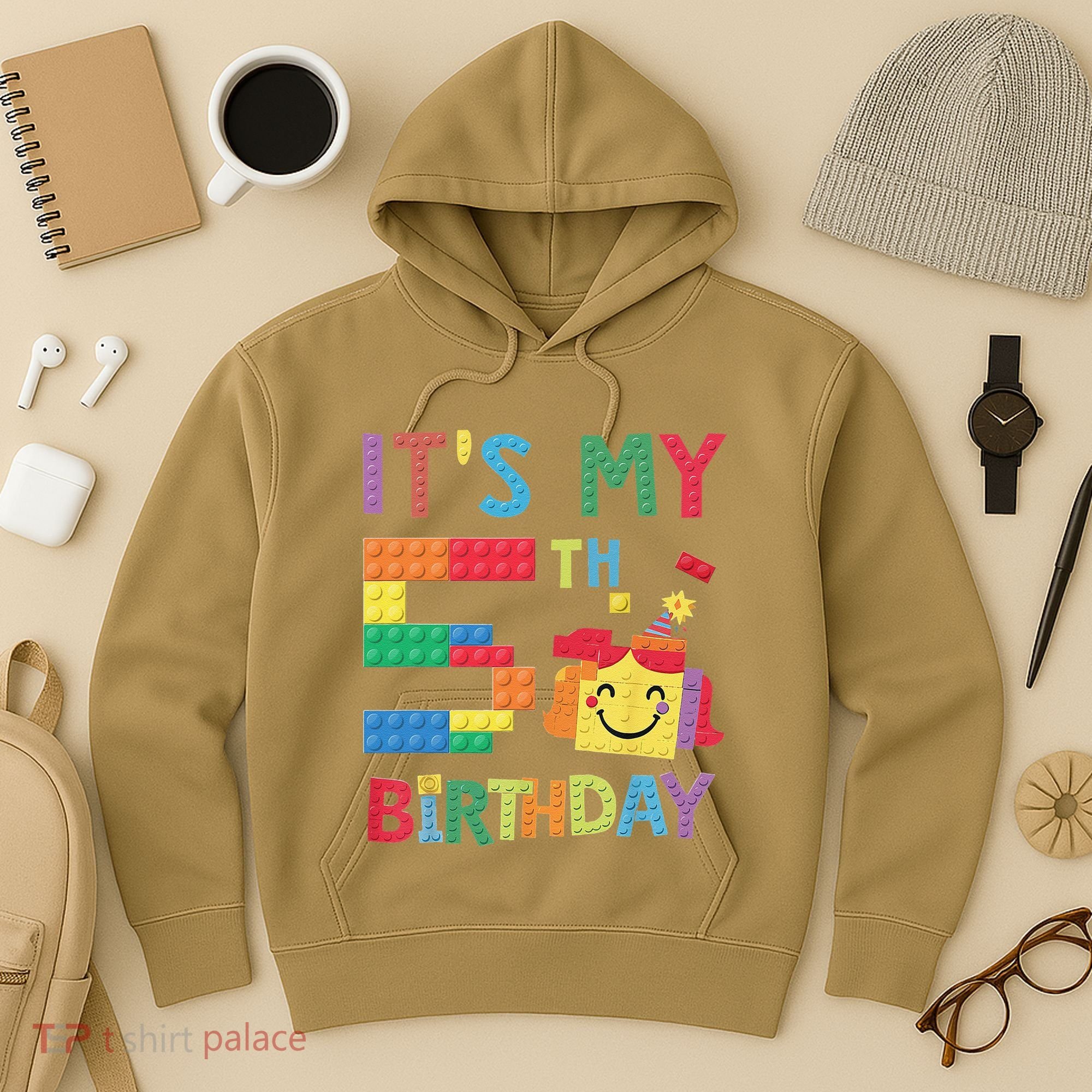 Master Builder 5th ItS My 5th Birthday Brick Blocks Hoodie