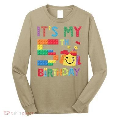 Master Builder 5th ItS My 5th Birthday Brick Blocks Long Sleeve Shirt