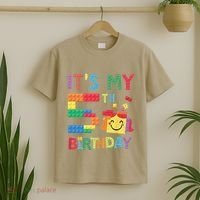 Master Builder 5th ItS My 5th Birthday Brick Blocks T-Shirt thumb 2