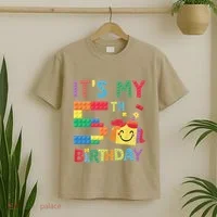 Master Builder 5th ItS My 5th Birthday Brick Blocks T-Shirt thumb 2