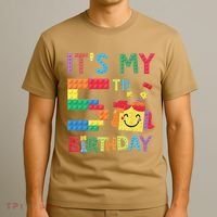 Master Builder 5th ItS My 5th Birthday Brick Blocks T-Shirt thumb 3