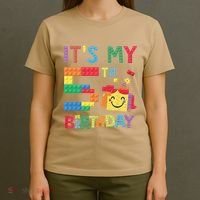 Master Builder 5th ItS My 5th Birthday Brick Blocks T-Shirt thumb 4