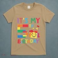 Master Builder 5th ItS My 5th Birthday Brick Blocks T-Shirt thumb 5