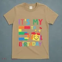 Master Builder 5th ItS My 5th Birthday Brick Blocks T-Shirt thumb 5