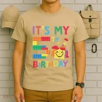 Master Builder 5th ItS My 5th Birthday Brick Blocks T-Shirt thumb 6