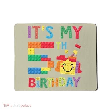 Master Builder 5th ItS My 5th Birthday Brick Blocks Mousepad