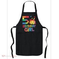 Master Builder 5th Birthday Girl 5 Year Old Brick Blocks Apron thumb 0