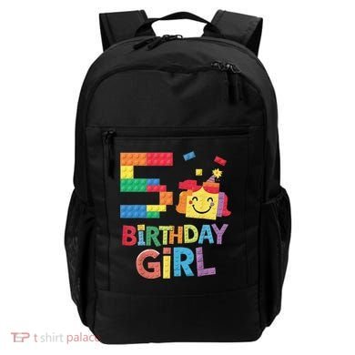 Master Builder 5th Birthday Girl 5 Year Old Brick Blocks Backpack