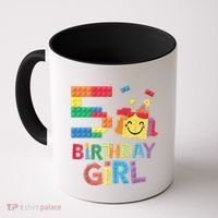 Master Builder 5th Birthday Girl 5 Year Old Brick Blocks Coffee Mug thumb 0