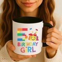 Master Builder 5th Birthday Girl 5 Year Old Brick Blocks Coffee Mug thumb 3