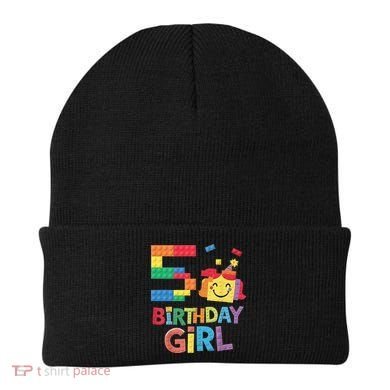 Master Builder 5th Birthday Girl 5 Year Old Brick Blocks Beanie