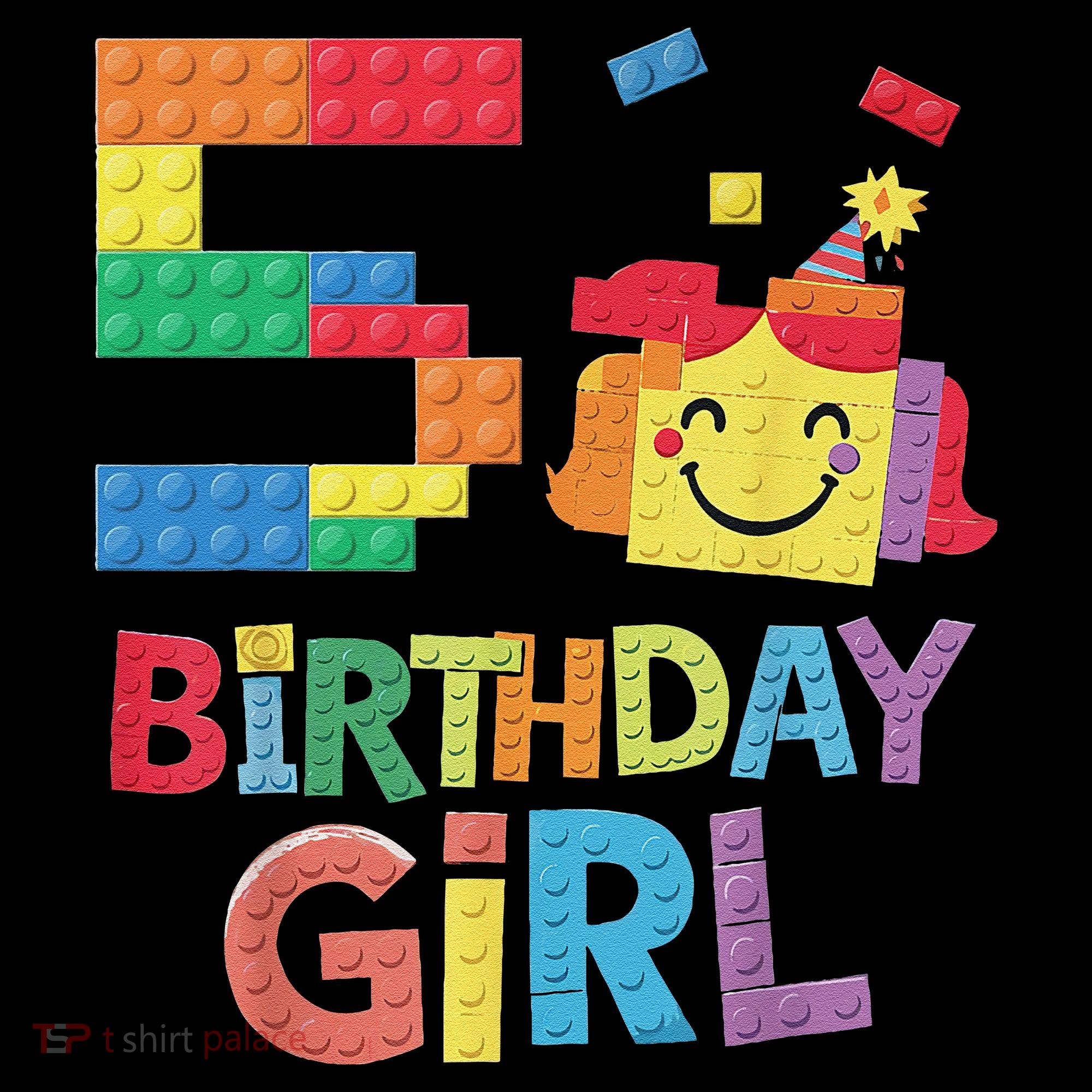 Master Builder 5th Birthday Girl 5 Year Old Brick Blocks Coaster