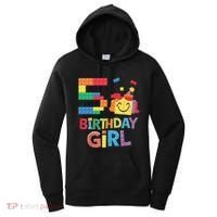 Master Builder 5th Birthday Girl 5 Year Old Brick Blocks Women's Hoodie thumb 0